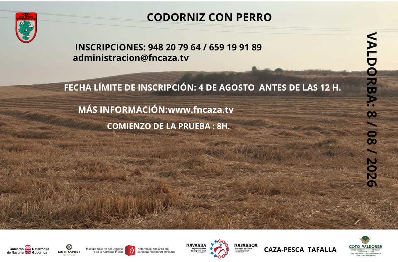 CODORNIZ CON PERRO, VALDORBA 8-08-26